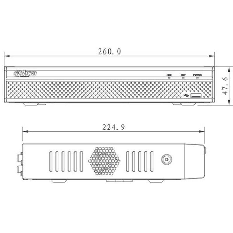 16-канальный 4K IP-видеорегистратор Dahua DHI-NVR4116HS-4KS2 (16CH, 1080P, USB)
