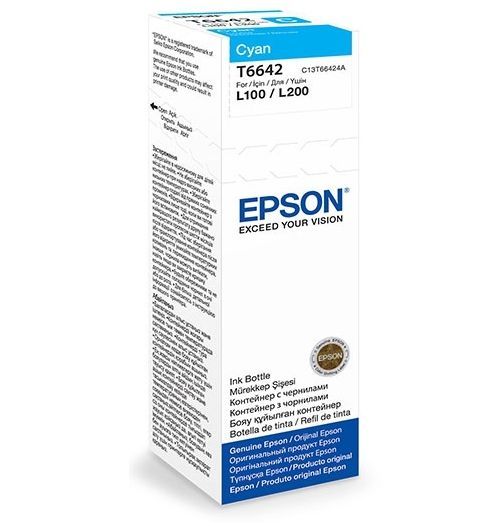 Чернила EPSON T6642 голубые [C13T66424A] 