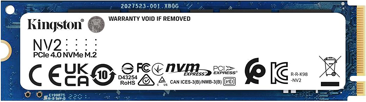 SSD накопитель Kingston NV2 SNV2S/2000G 2ТБ, M.2 2280, PCI-E 4.0 x4, NVMe, PCIe