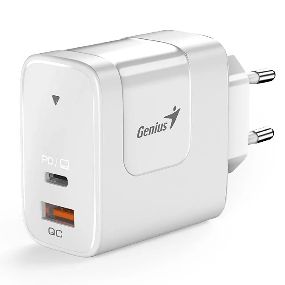 Зарядное устройство Genius PD-65AC мощностью 65 Вт, порты USB-C и USB-A