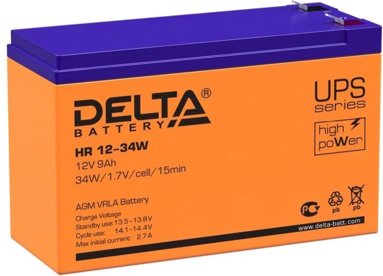 Аккумуляторная батарея для ИБП Delta HR 12-34 W 12В, 9Ач