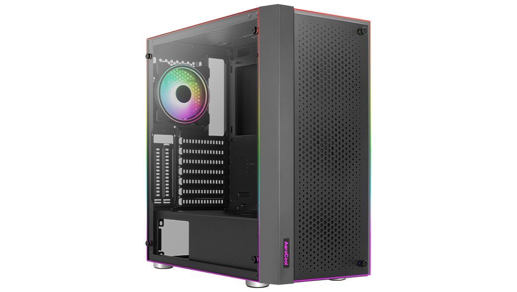 Корпус ATX Aerocool Skribble, Midi-Tower, без БП, черный [skribble-g-bk-v1]