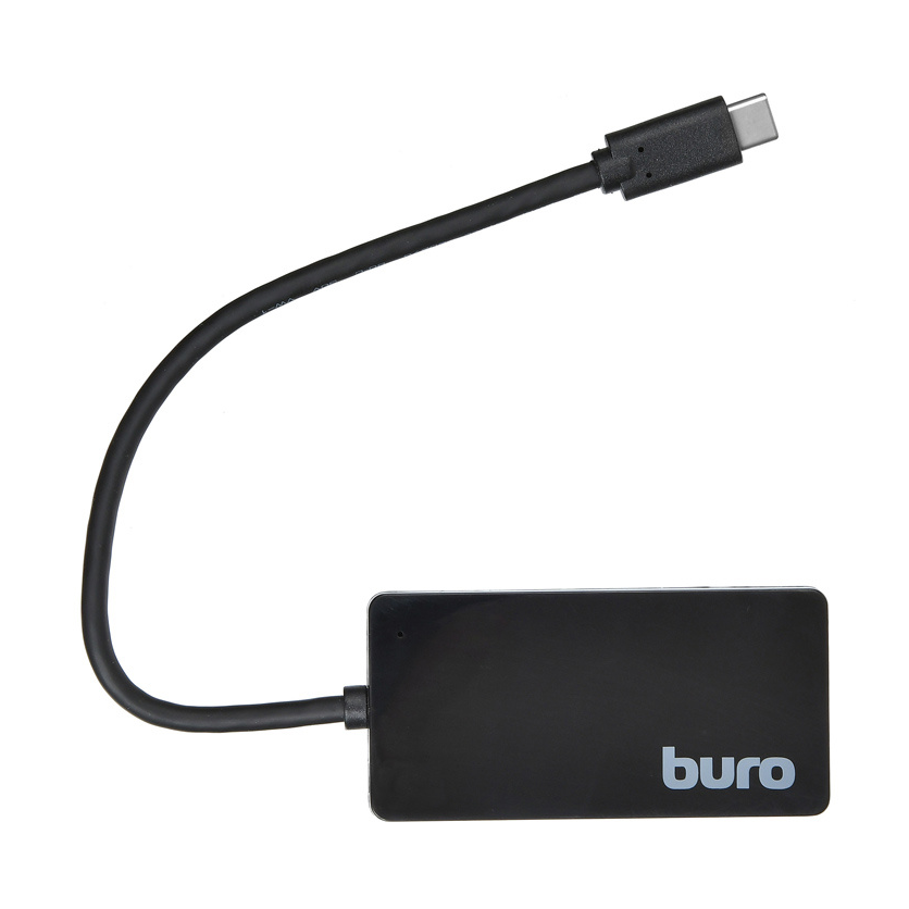 Хаб USB-разветвитель Buro BU-HUB4-0.2-U3.0, черный