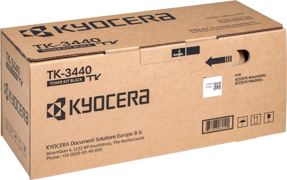 Тонер-картридж Kyocera TK-3440 черный, оригинальный, 40 000 стр.