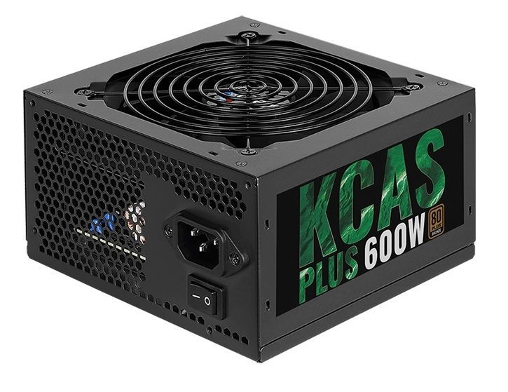 Блок питания Aerocool KCAS PLUS 600, 600Вт, 120мм, черный [kcas-600w plus]