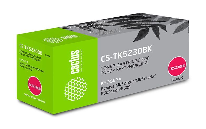 Тонер-картридж Cactus CS-TK5230BK черный (совместимый, 2600стр.) для Kyocera Ecosys M5521cdn/M5521cd