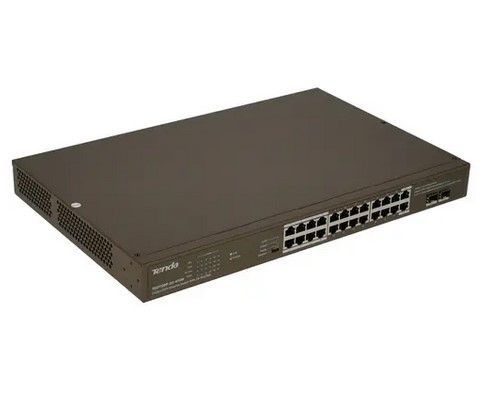 Коммутатор TENDA TEG1126P-24-410W, гигабитный, PoE+