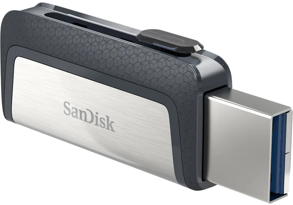 Флешка USB Sandisk Ultra Dual 64ГБ, USB3.0, серый и узор [sdddc2-064g-g46]