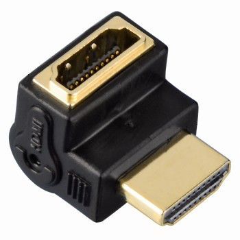 Адаптер Hаma [000083010] HDMI 1.3 Adapter, угол 90 градусов, позолоченный штекер, черный 