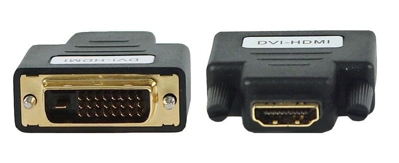 Переходник VCOM <VAD7818> HDMI 19F -> DVI-D 25M, черный, позолоченные контакты 