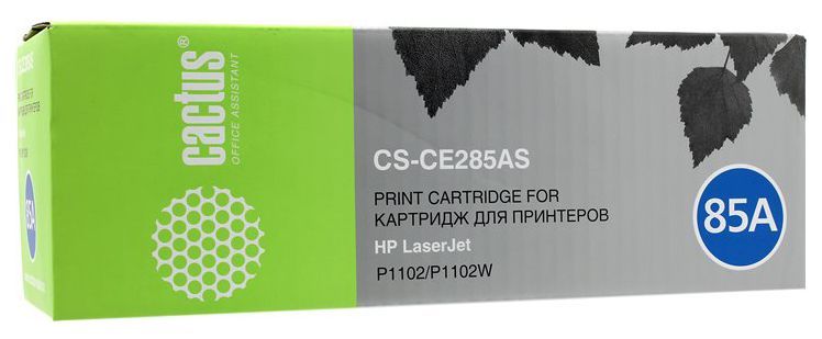 Тонер-картридж Cactus CS-CE285AS черный (совместимый, 1600стр.) для HP LJ P1102/P1102W/M1130/M1132