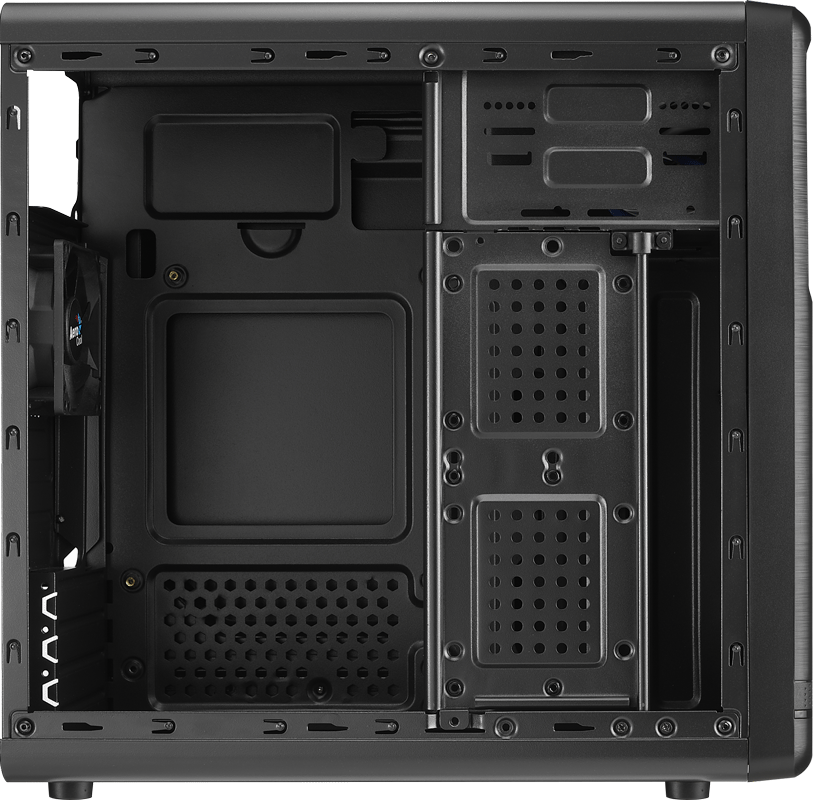 Корпус mATX Aerocool Qs-182, Mini-Tower, без БП, черный