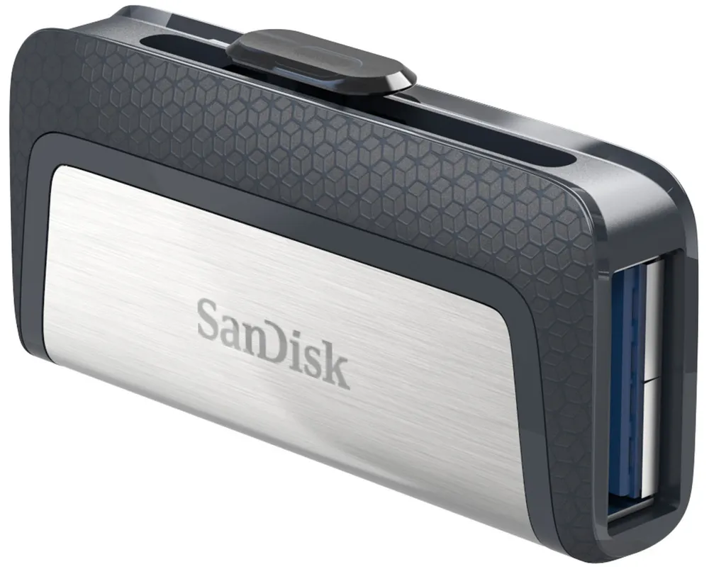 Флешка USB Sandisk Ultra Dual 64ГБ, USB3.0, серый и узор [sdddc2-064g-g46]