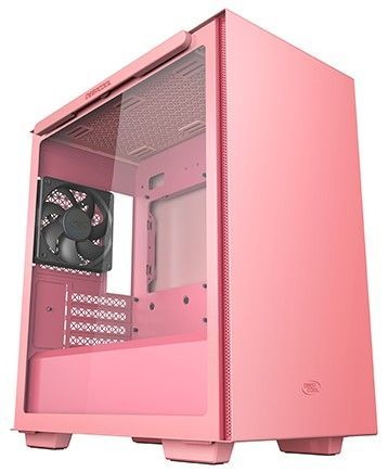 Корпус Deepcool MACUBE 110 PKRD без БП, боковое окно (закаленное стекло), розовый, mATX