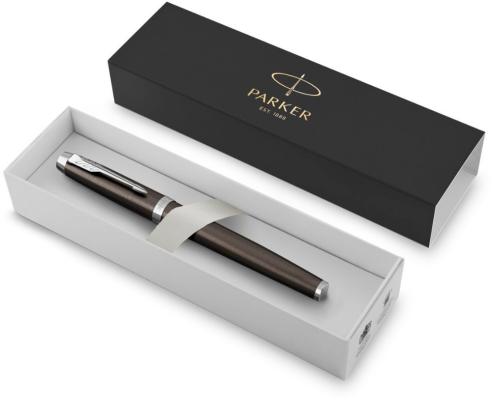 Ручка перьев. Parker IM Core F321 Dark Espresso CT F сталь.