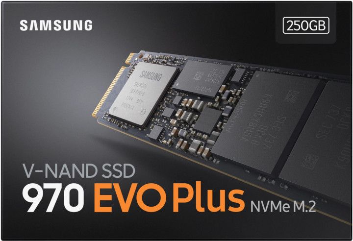 SSD накопитель 250GB Samsung 970 EVO Plus MZ-V7S250BW, M.2 2280, NVMe