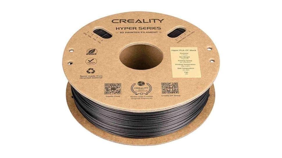 Катушка Hyper PLA-CF-пластика Creality 1.75 мм 1кг., черная [3301060015]