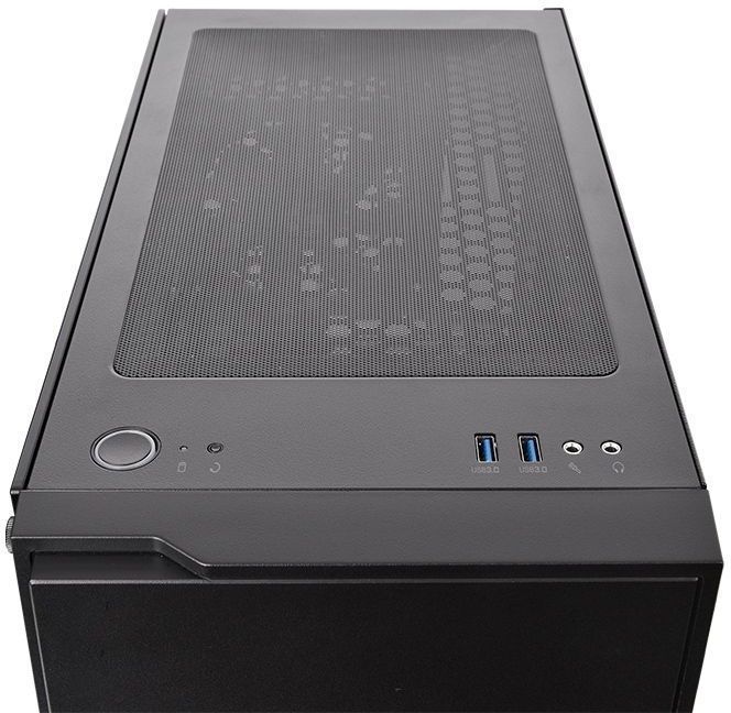 Корпус ATX Thermaltake H100 TG, Midi-Tower, без БП, черный [ca-1l4-00m1wn-02]