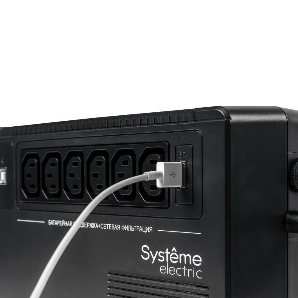 ИБП Systeme Electric Back-Save BV 800 ВА [BVSE800I] (6 розеток С13, 1 USB Type-A)