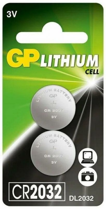 CR2032 Батарейка GP Lithium 2 шт. [CR2032-2CRU2]
