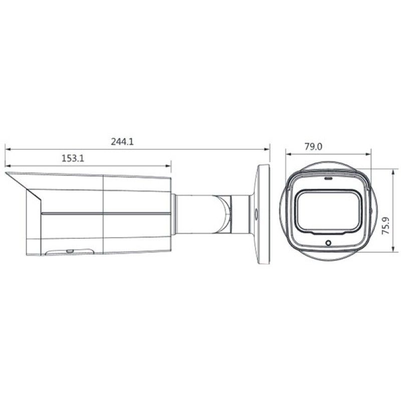 IP-камера Dahua DH-IPC-HFW2431TP-VFS  (4MP, PoE, 2.7 — 13.5 мм, ИК подстветка)