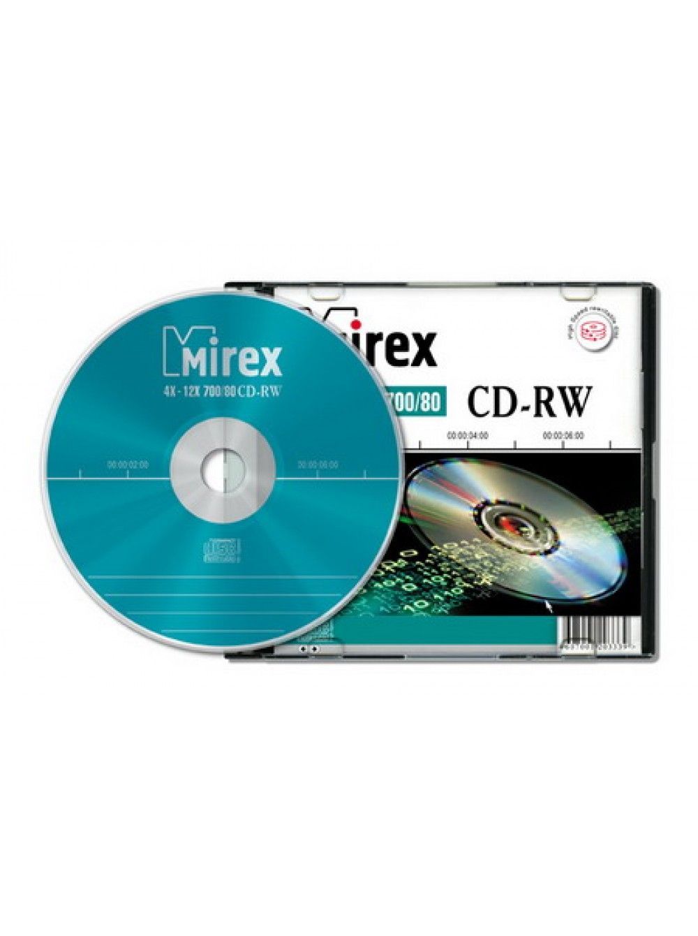 Диски CD-RW Mirex [UL121002A8F] 700 Mb, 12х, Slim Case 5 штук /упаковка