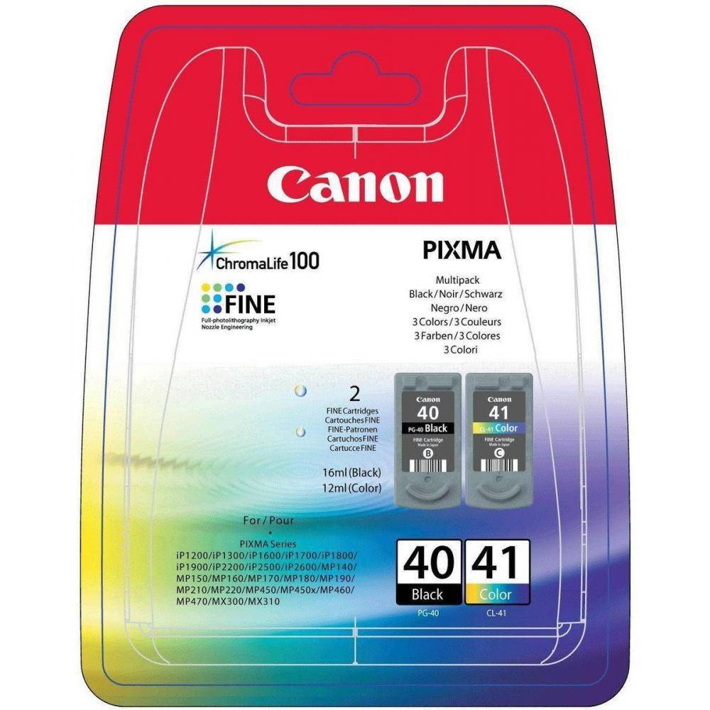 Набор картриджей Canon PG-40/CL-41 MULTI PACK черный и трехцветный (оригинальный, набор из 2-х штук)