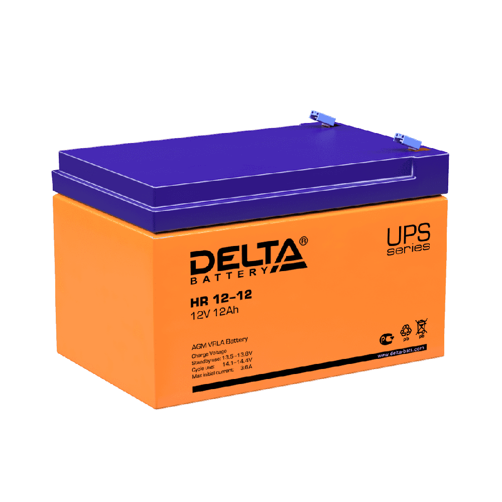 Аккумуляторная батарея для ИБП Delta HR 12-12, 12V. 12A/h