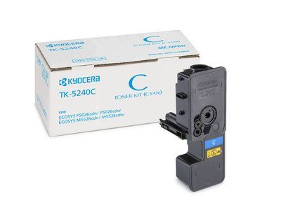 Тонер-картридж Kyocera TK-5240C голубой, оригинальный, 3000 стр. 