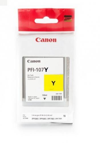 Картридж Canon PFI-107Y желтый, 130 мл [6708B001]