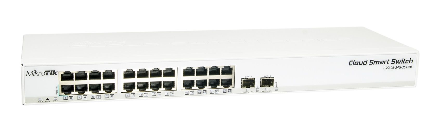 Коммутатор MIKROTIK CSS326-24G-2S+RM (24 port, 1Gb, управляемый)