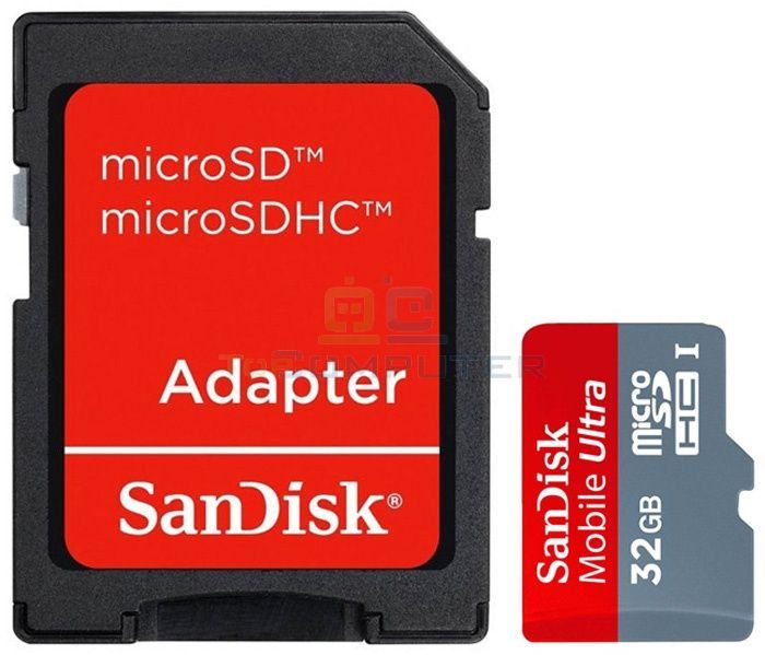 Карта памяти 32GB SANDISK MicroSDHC Class 10 [SDSQUNS-032G-GN3MA] (+SD) (UHS-I,Ultra80,80МБ/с,533X)