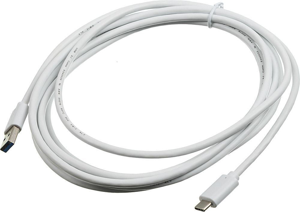 Кабель Buro [1164529] USB Type-C m -> USB m, 3 метра, белый [BHP USB-TPC-3W]