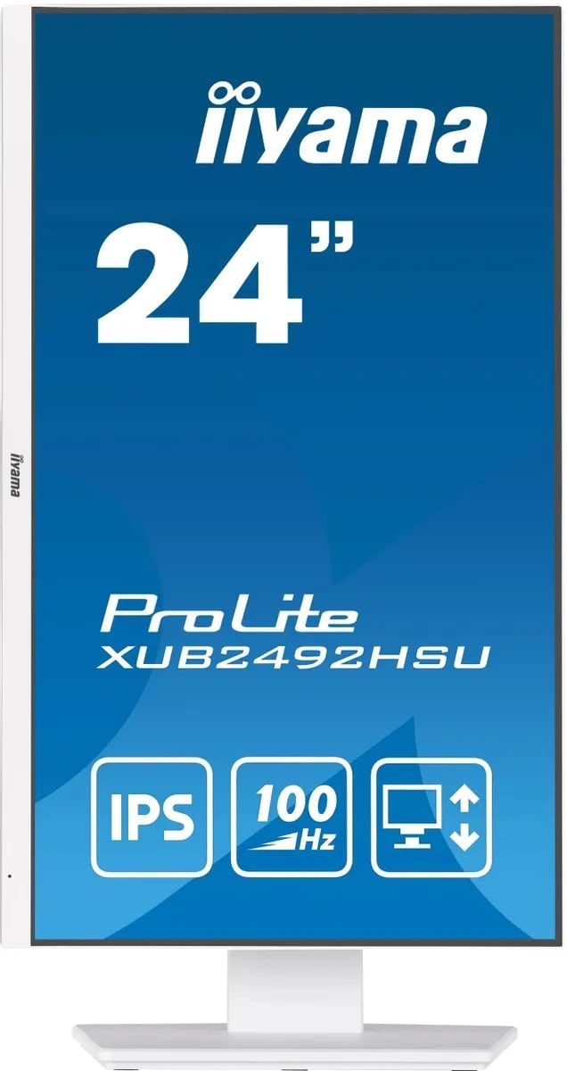 Монитор 23.8" Iiyama ProLite XUB2492HSU-W6, 100Мц, 0,4мс, динамики, USB-HUB, белый