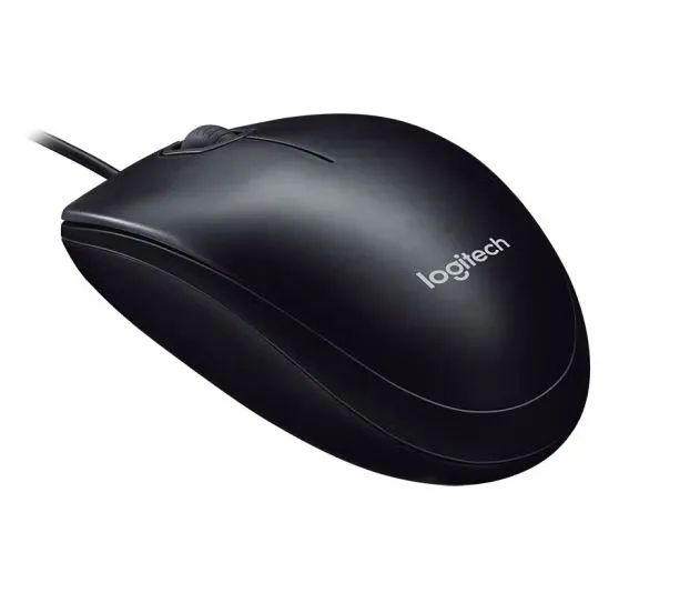 Мышь Logitech M100, оптическая, проводная, USB, черный [910-006765]