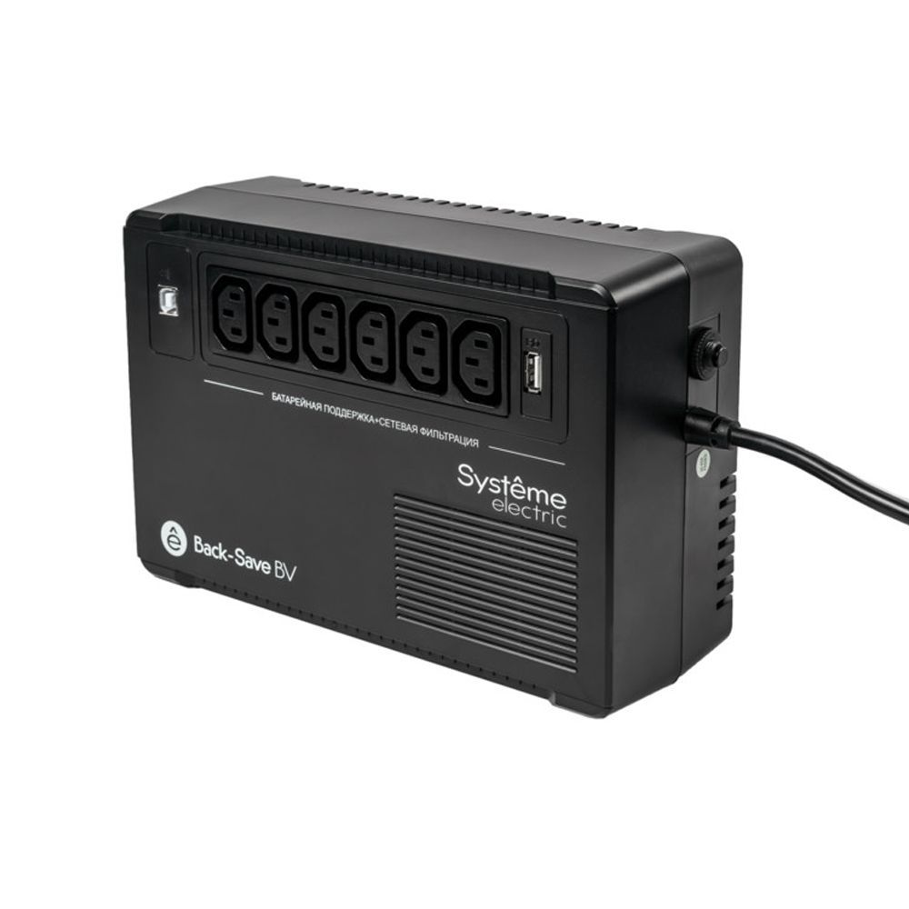 ИБП Systeme Electric Back-Save BV 800 ВА [BVSE800I] (6 розеток С13, 1 USB Type-A)