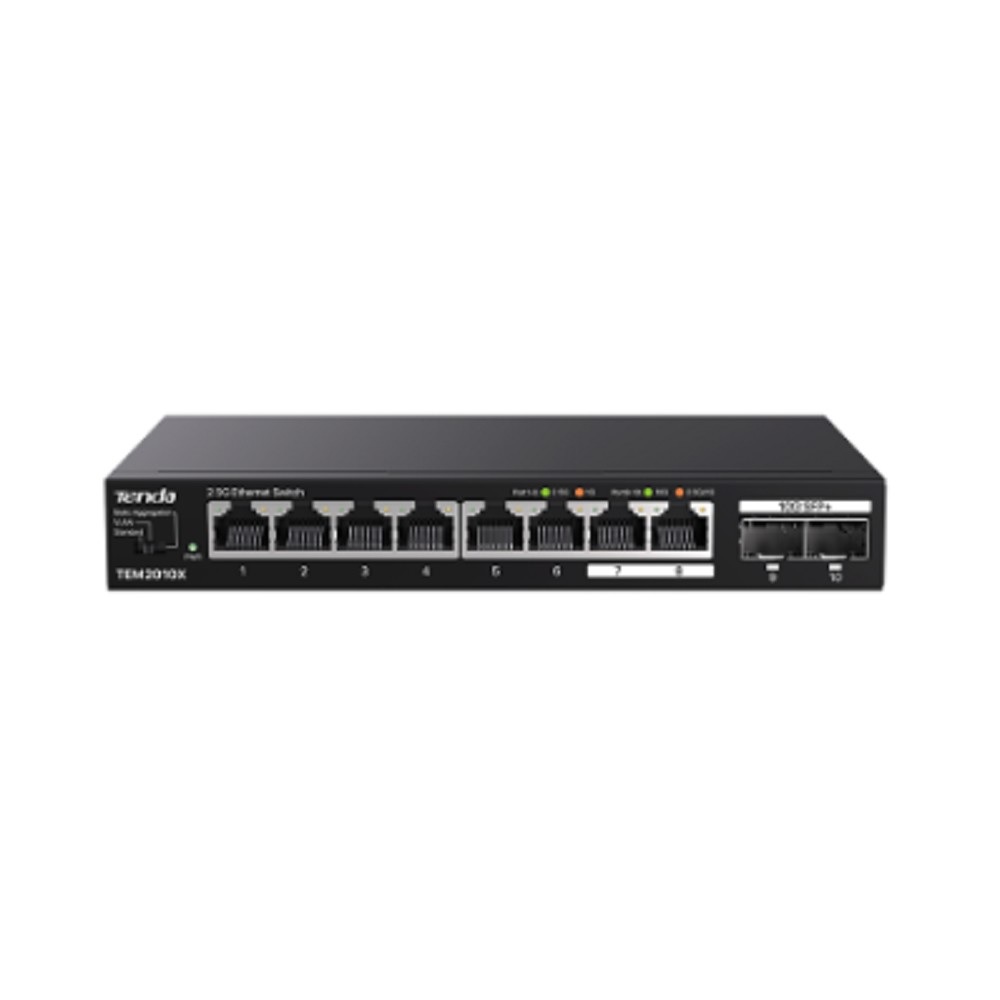 Коммутатор Tenda TEM2010X, 8-Port 2.5G, 2*10G SFP