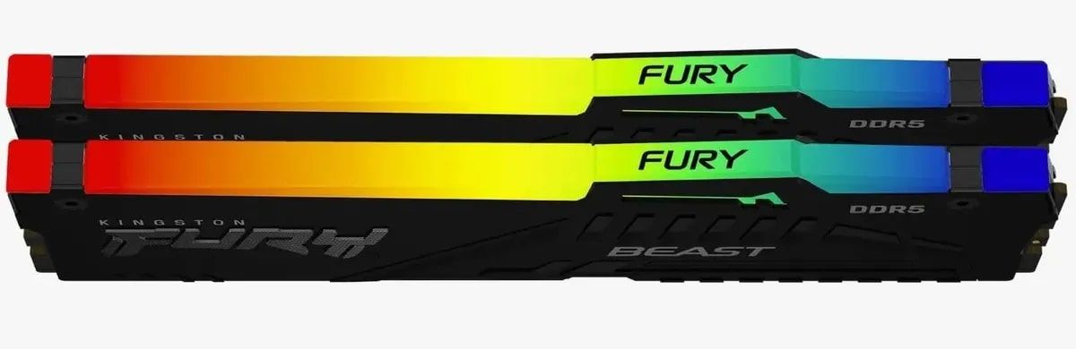 Модуль памяти 16GB DDR5 Kingston FURY Beast KF560C40BBAK2-16, 6000Mz, CL40 DIMM, 2x 8ГБ