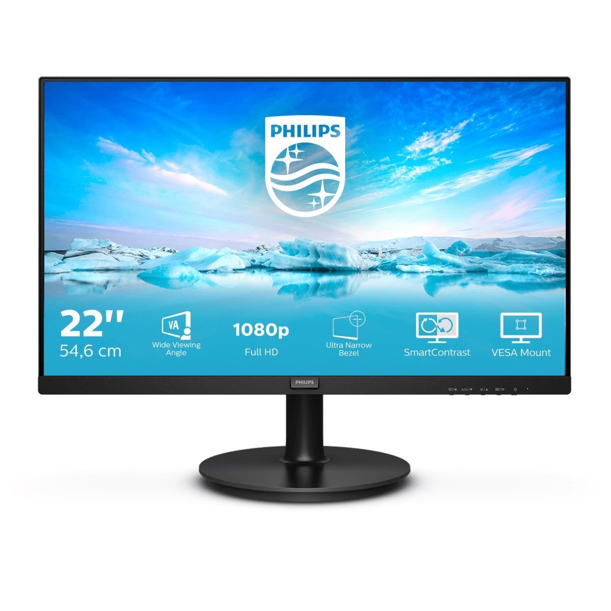 Монитор Philips 220V8L5 21.5", черный 