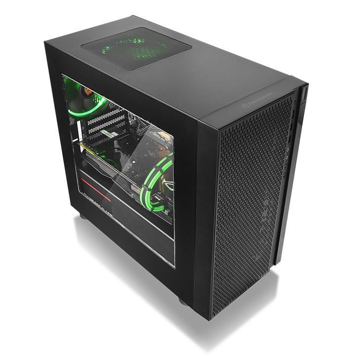 Корпус mATX THERMALTAKE Versa H18 Window [CA-1J4-00S1WN-00] (Micro-Tower, без БП, черный)