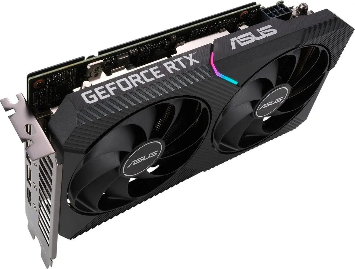 Видеокарта ASUS NVIDIA GeForce RTX 3050 DUAL-RTX3050-O8G 8ГБ GDDR6, OC