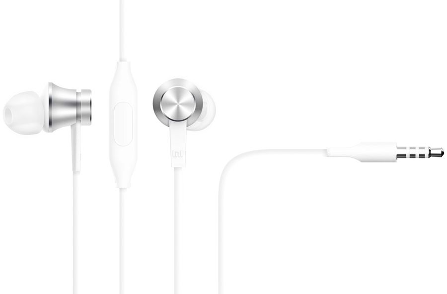 Наушники Xiaomi Mi In-Ear Headphones Basic, внутриканальные, серебристые [ZBW4355TY]