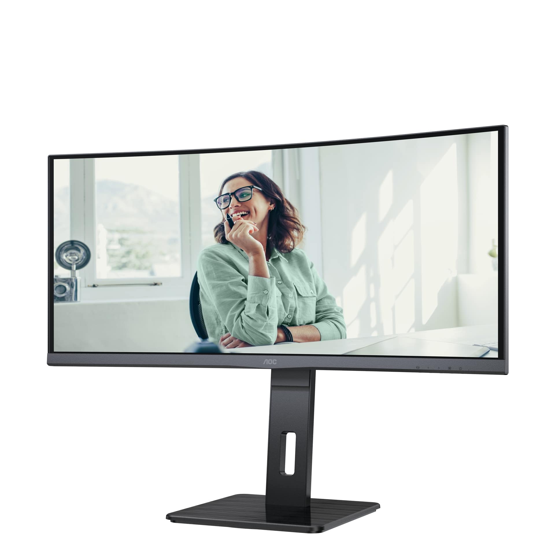 Монитор 34'' AOC CU34P3CV, черный, разрешение 3440x1440 