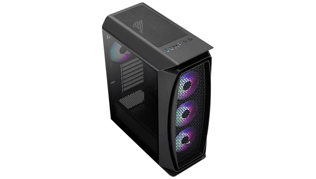 Корпус ATX Aerocool Aero One Frost-G-BK-v1, Midi-Tower, черный [accm-pb17043.11]