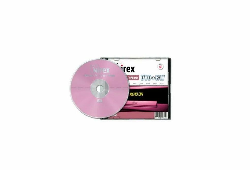 Диск DVD+RW Mirex [UL130022A4S], Slim Case (4.7 Gb /120 Min, 4X) 