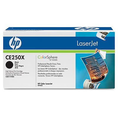 Тонер-картридж HP CLJ CE250X [504X] черный (оригинальный, 10500 стр.)