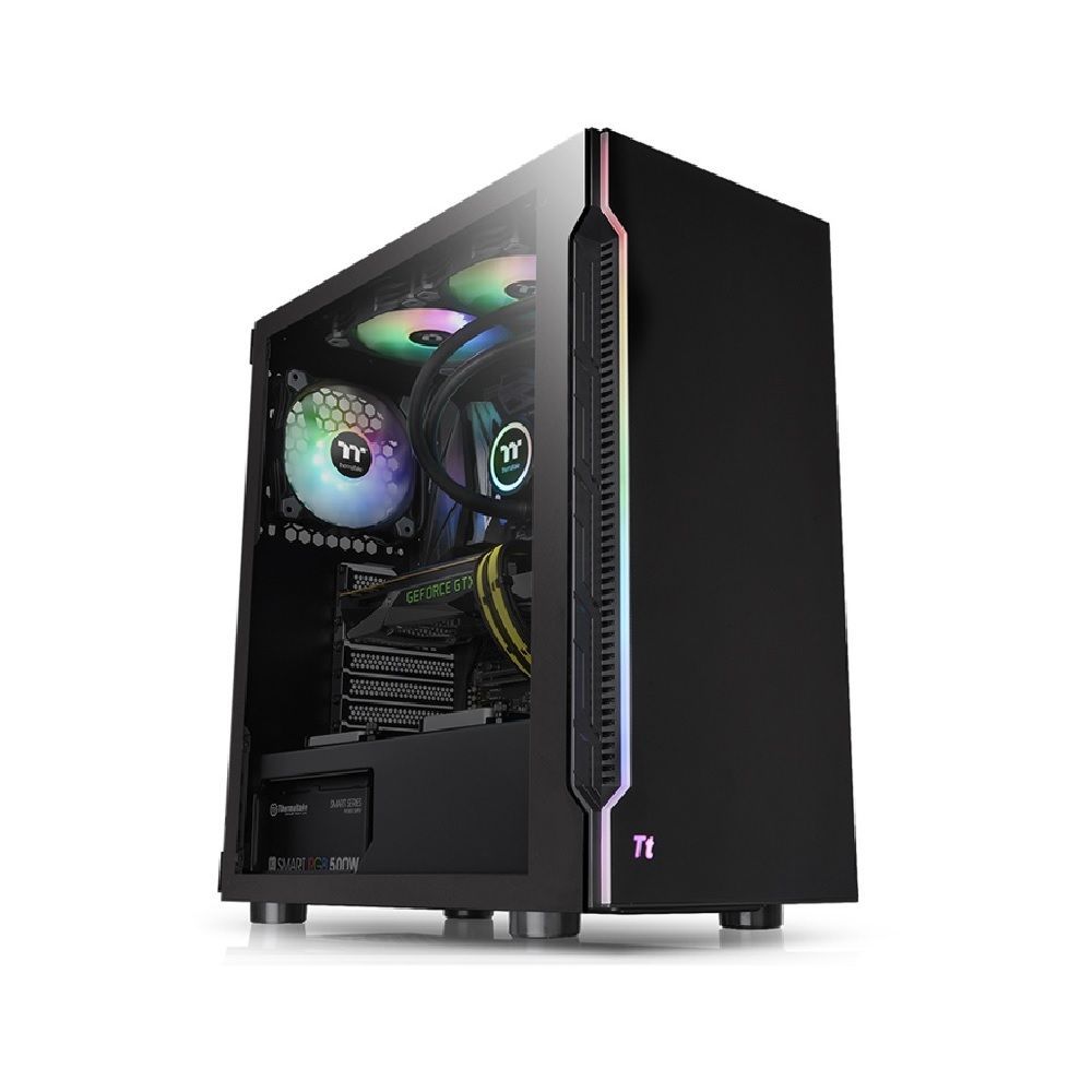 Корпус Thermaltake H200 TG RGB, без БП [CA-1M3-00M1WN-00], черный