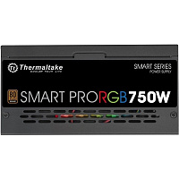 Блок питания Thermaltake SMART PRO RGB, 750Вт, 140мм, черный, retail [ps-spr-0750fpcbeu-r]