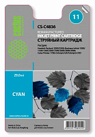 Картридж Cactus CS-C4836 №11 голубой (29мл) для HP BIJ 1000/1100/1200/2200/2300/2600/2800
