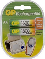 Аккумуляторная батарейка GP AA 1800mAh [180AAHC-2DECRC2], упаковка 2 шт.